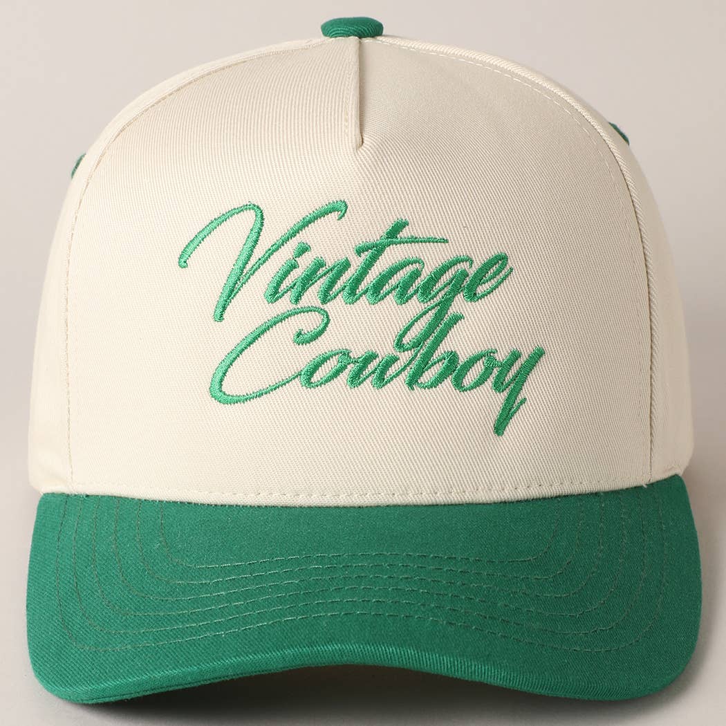 Vintage Cowboy Embroidery Hat