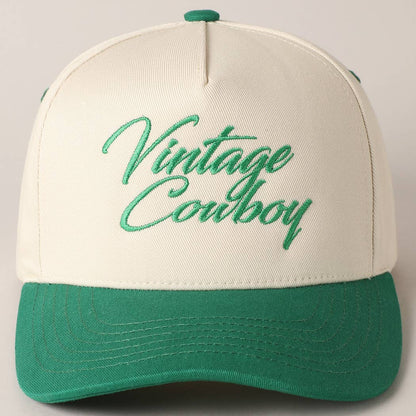 Vintage Cowboy Embroidery Hat