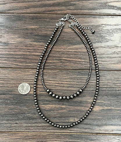 739596, Handmade 20" Polish Navajo Bead Necklace