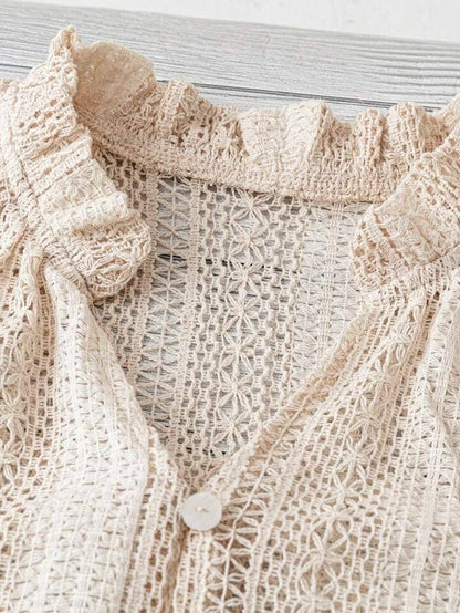 Summer Hollow Out Knit Top
