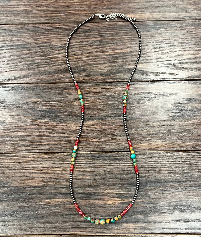 Handmade Polish Navajo Gemstone Necklace