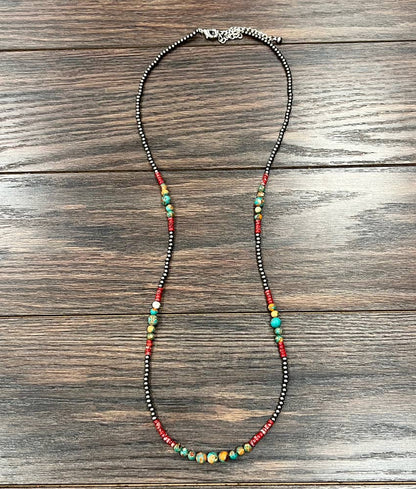 Handmade Polish Navajo Gemstone Necklace