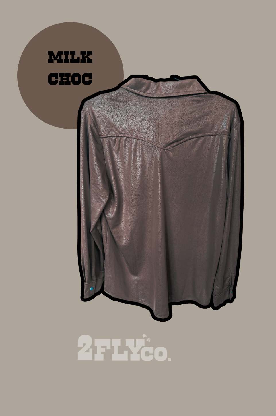 Leather Lux Turquoise Button Up