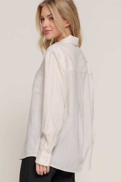 Linen Blend Long Sleeve