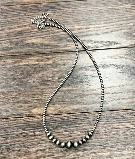 736650, Handmade 26" Navajo Bead Necklace