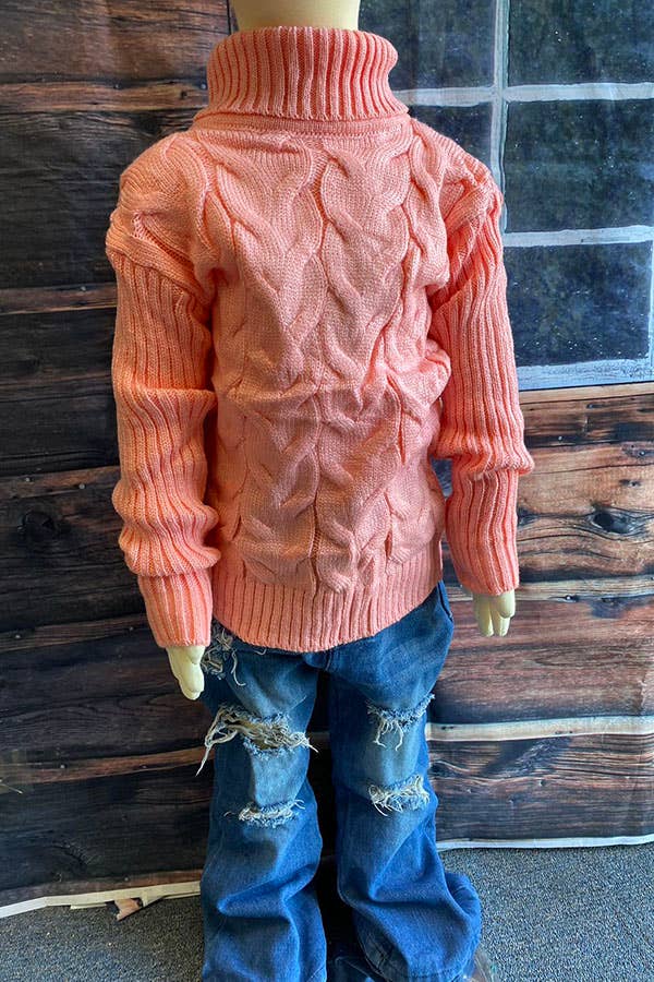 Pink Knitted Girls Sweater