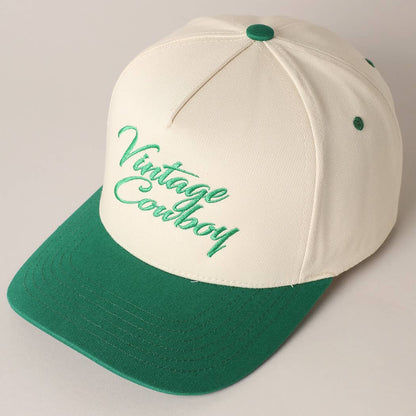Vintage Cowboy Embroidery Hat