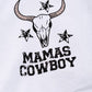 Mama Cowboy W/ Teal Sleeves & Hooded Onesie