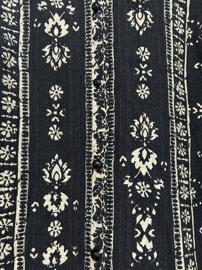 Retro Bohemian Floral Print Blouse