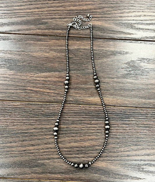 738101,  Handmade 22" Polish Navajo Bead Necklace