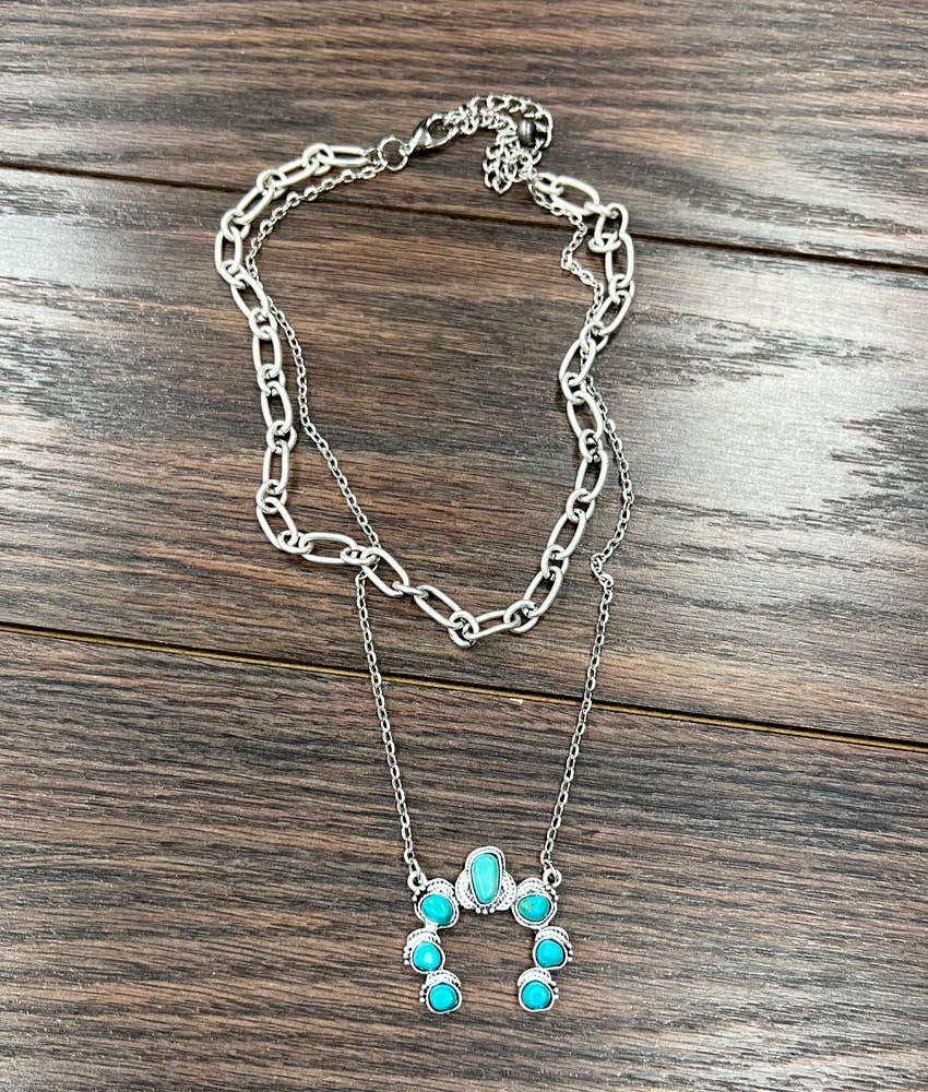735302, Squash Turquoise Necklace