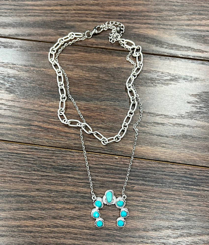 735302, Squash Turquoise Necklace