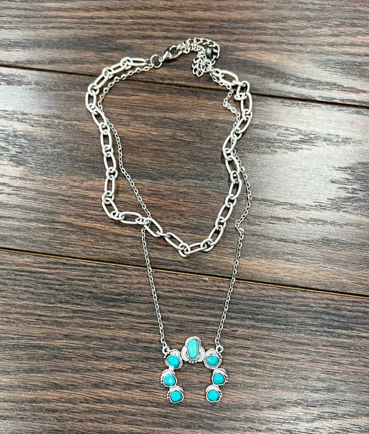 735302, Squash Turquoise Necklace