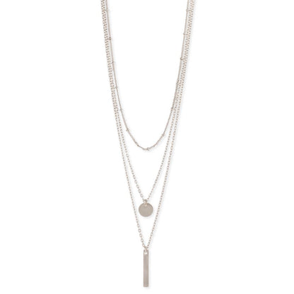 Silver Delicate Chain Charms Necklace
