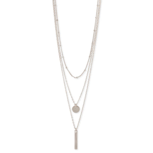 Silver Delicate Chain Charms Necklace
