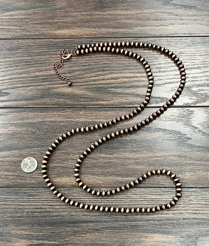 733406, Copper Navajo Bead Necklace