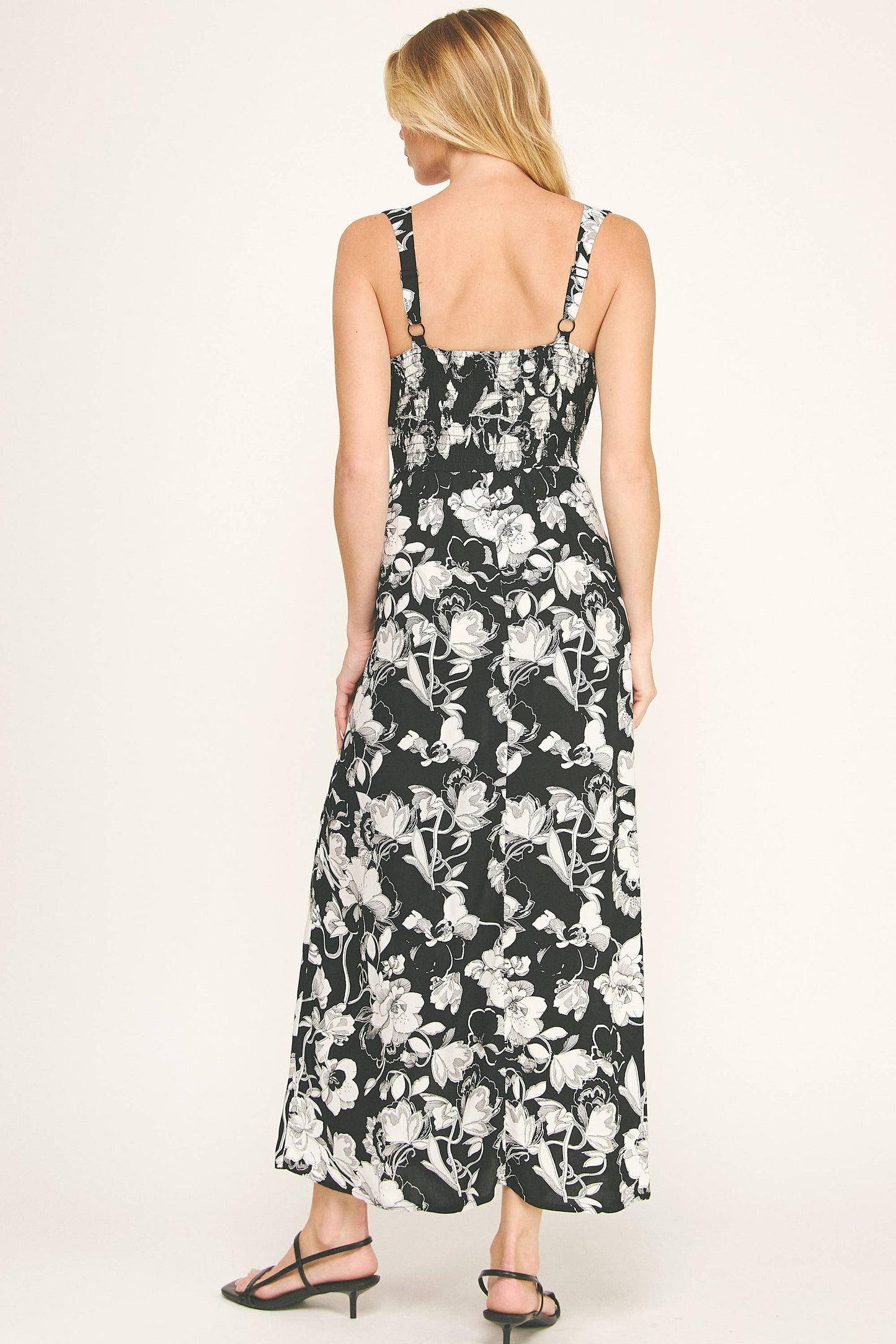 SERENITY WAVES PLEATED MAXI DRESS