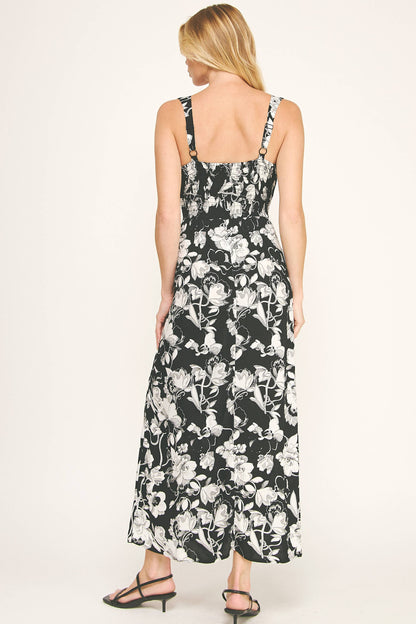 SERENITY WAVES PLEATED MAXI DRESS
