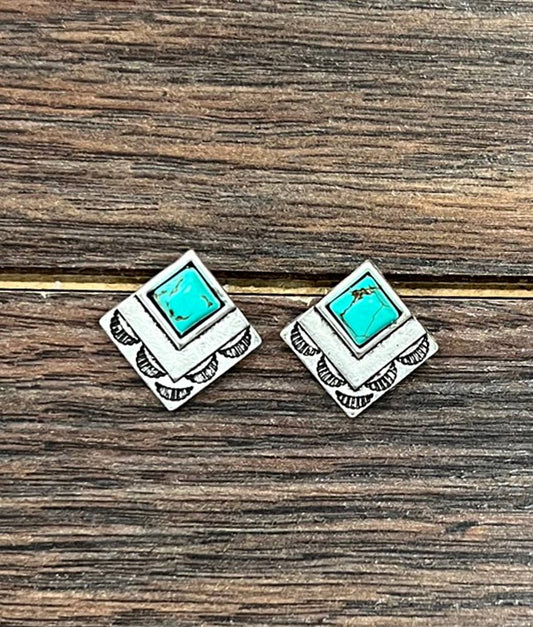 724232, Turquoise Stud Earrings