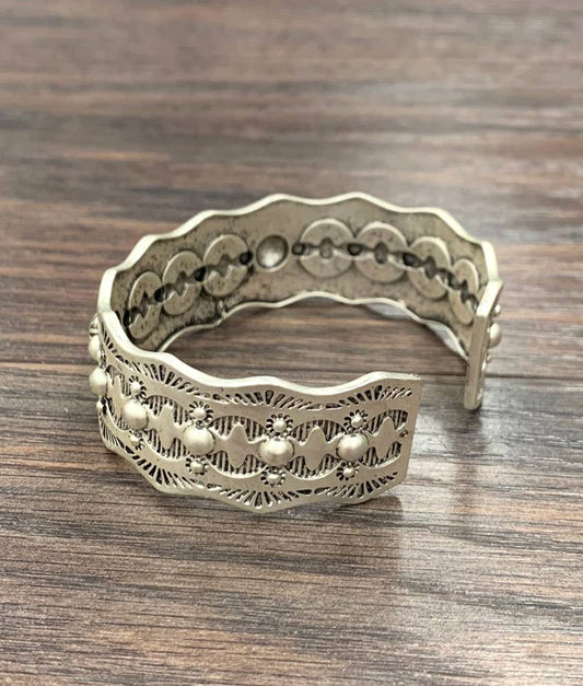 711237, Brass Concho Cuff Bracelet