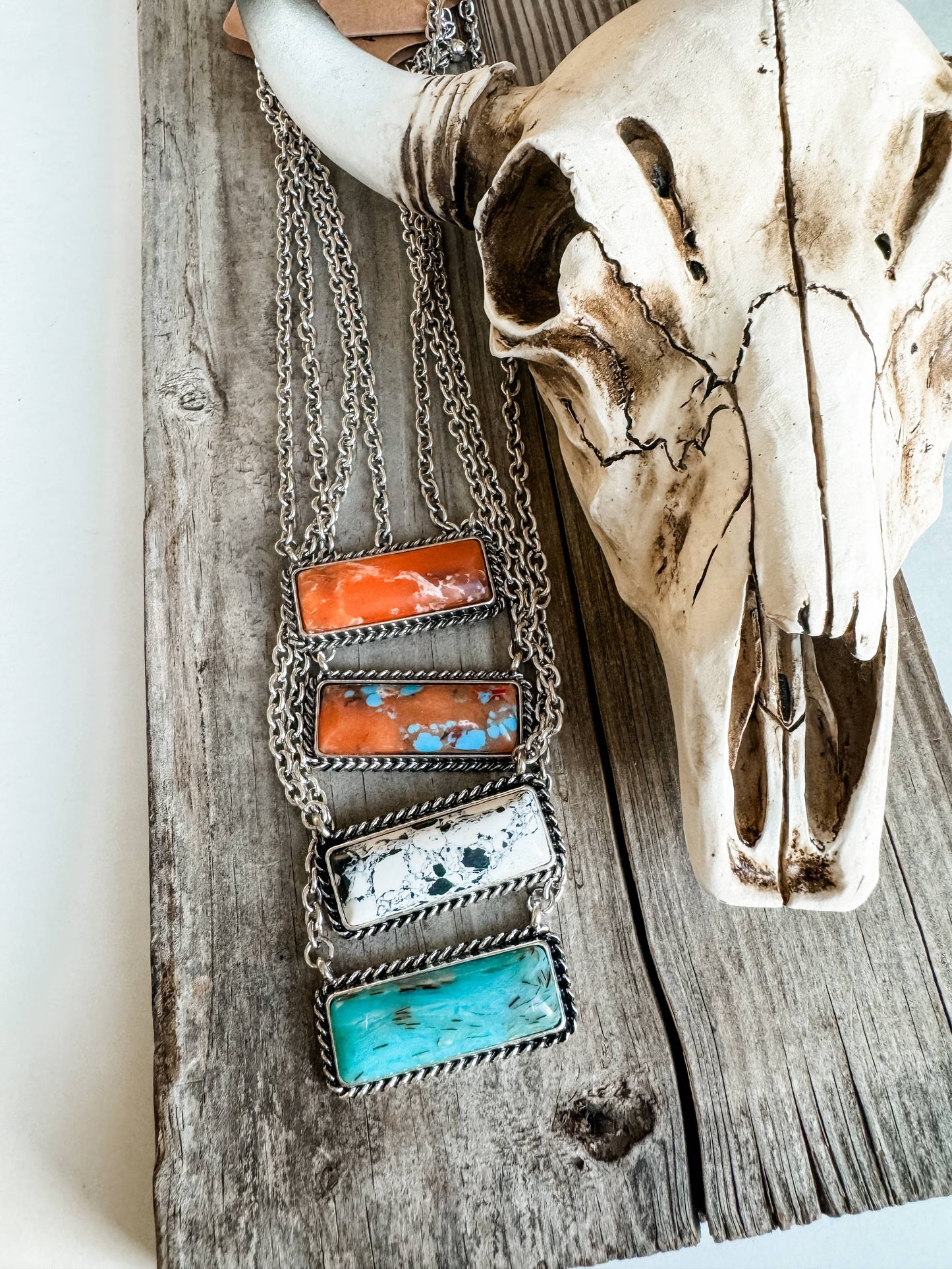 Western Stone Bar Necklace