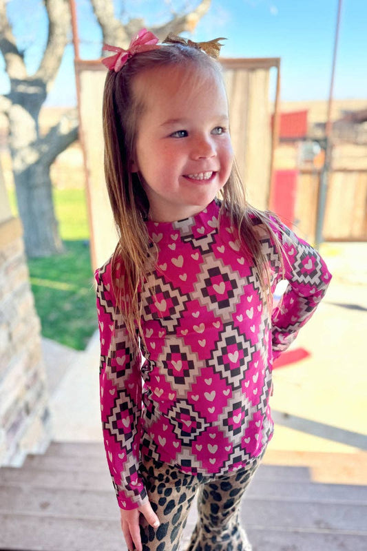 Struck By Cupid Kids Mesh Top