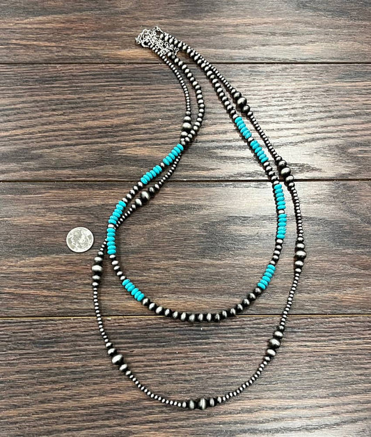 736710, Handmade 36" Navajo Bead Necklace