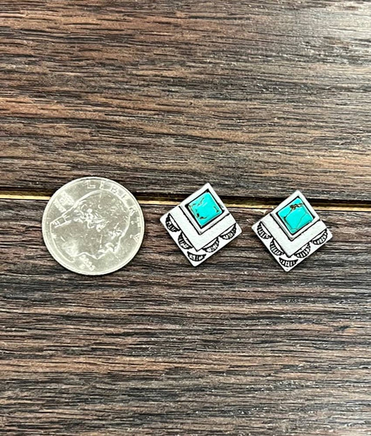 724232, Turquoise Stud Earrings