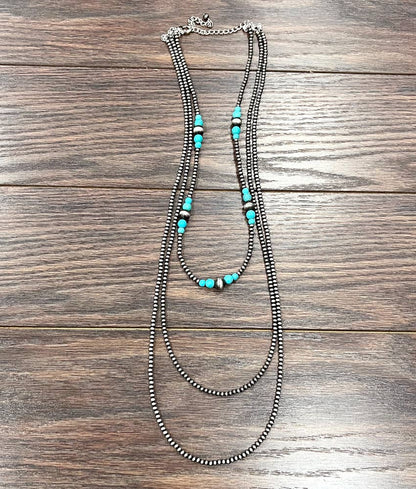 735141, Handmade Navajo Bead, Turquoise Necklace