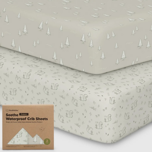 Soothe Waterproof Crib Sheets - Pine Grove