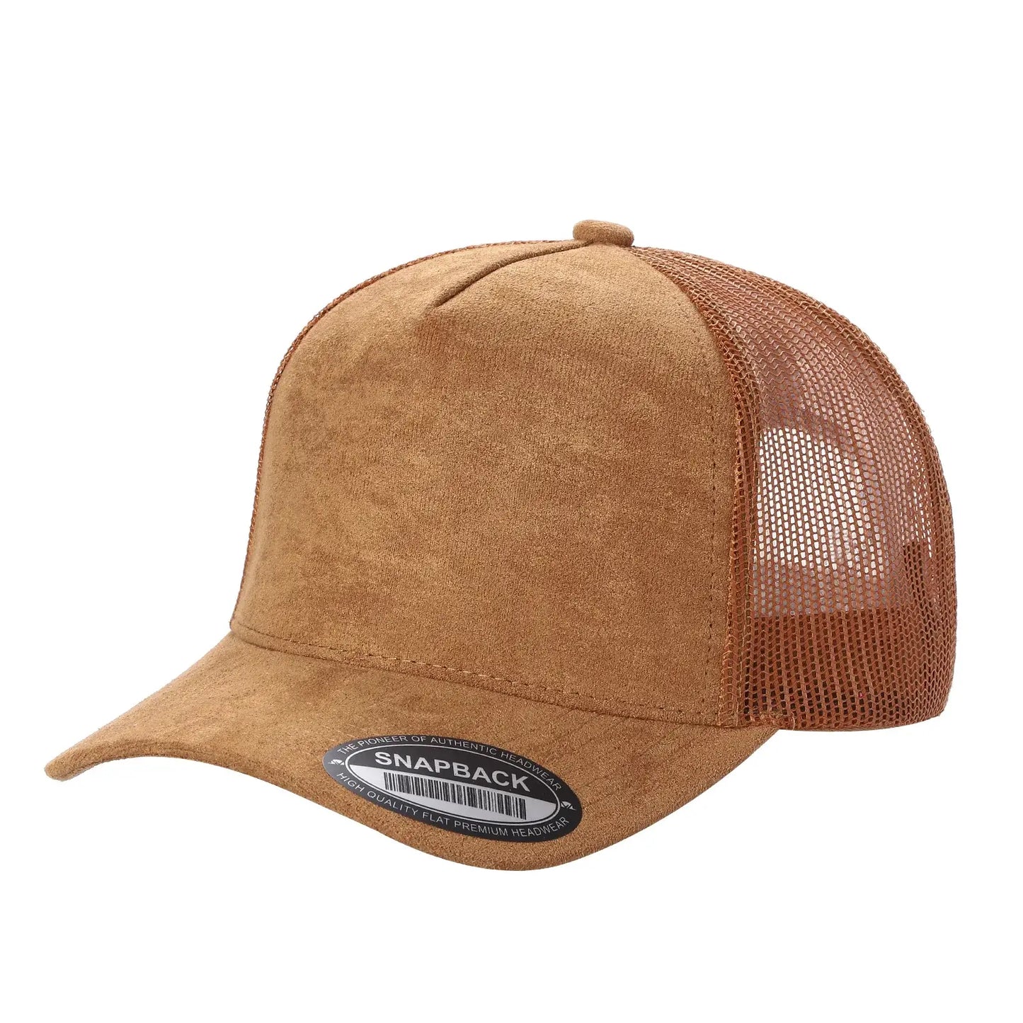 SUEDE FRONT AND MESH BACK CAPS