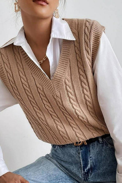 Cable Knit Sweater Vest