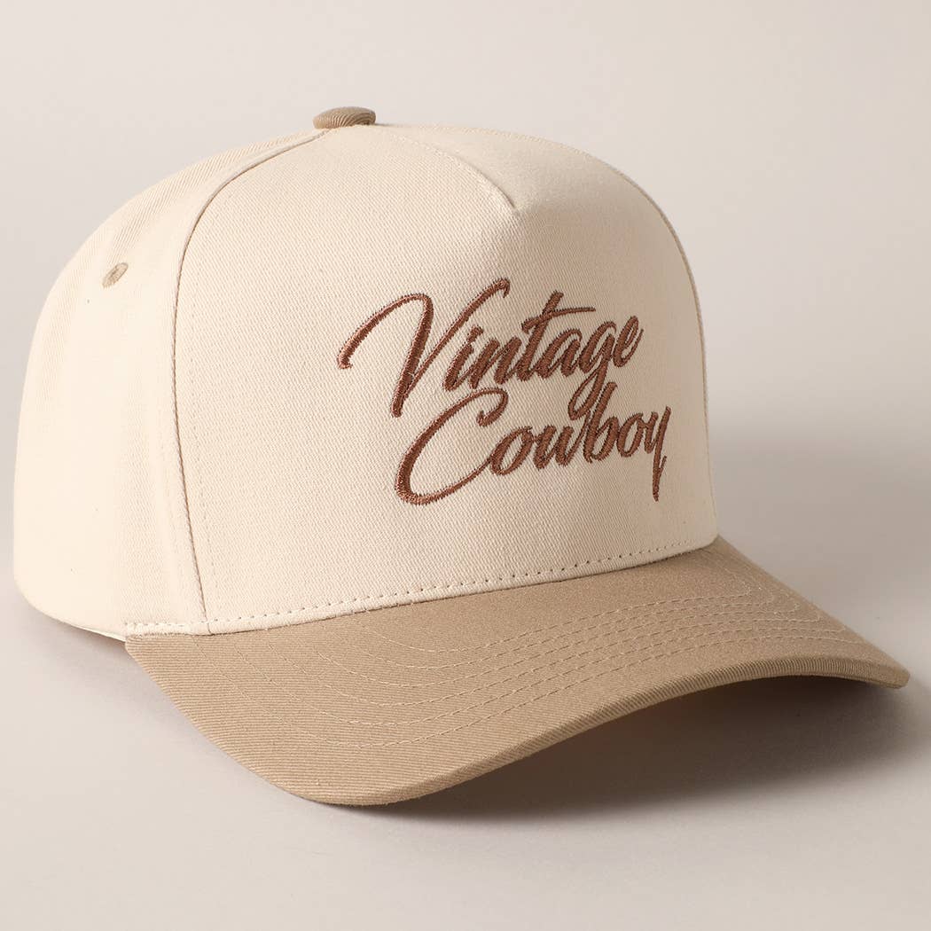 Vintage Cowboy Embroidery Hat