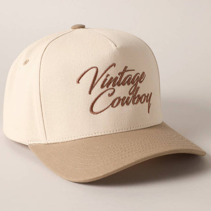 Vintage Cowboy Embroidery Hat