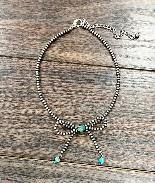 738339, Handmade Ribbon Bow Necklace