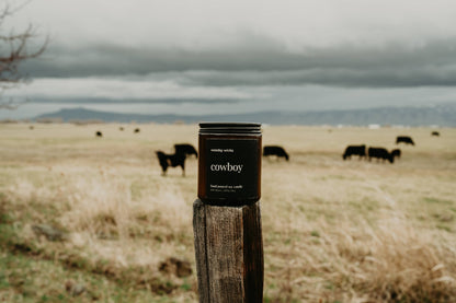 Cowboy Scented Cotton Wick Candle