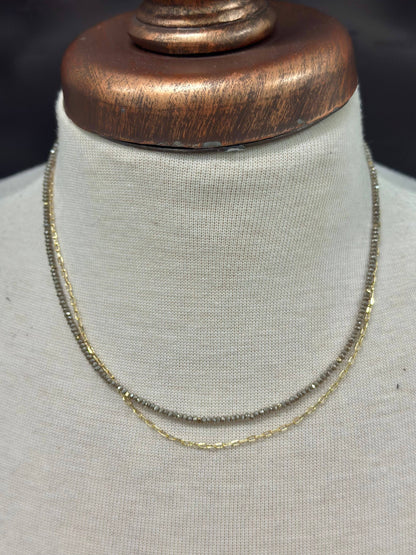 Double Layer Beaded Necklace
