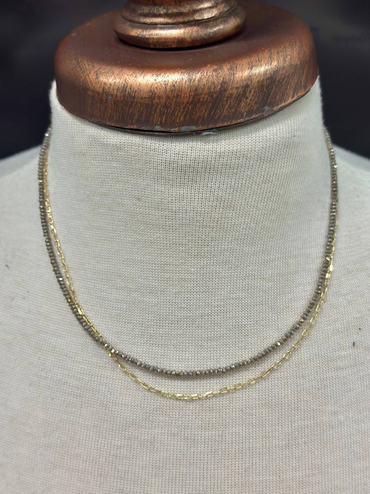 Double Layer Beaded Necklace
