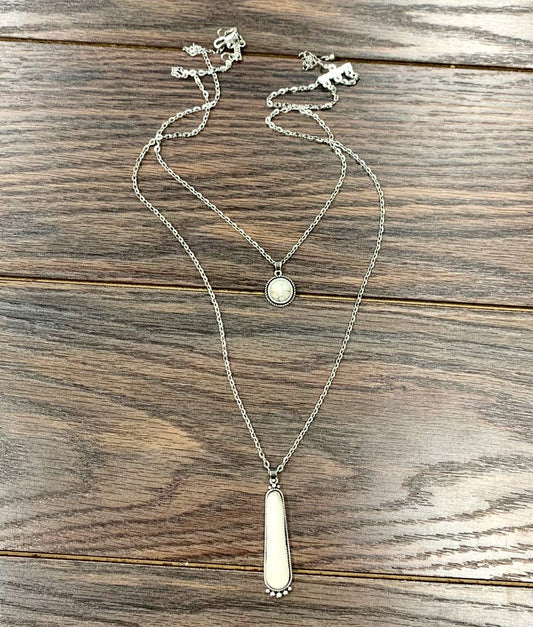 Western White Turquoise Necklace
