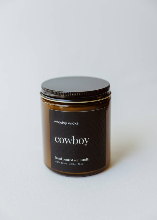 Cowboy Scented Cotton Wick Candle