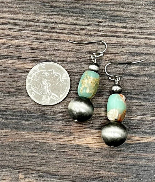 726190, Handmade Navajo Gemstone Earrings