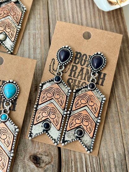 Chevron Dangle Earrings
