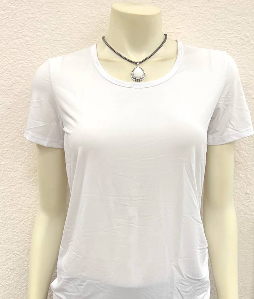 735224, Handmade 15" Navajo White Turquoise Necklace