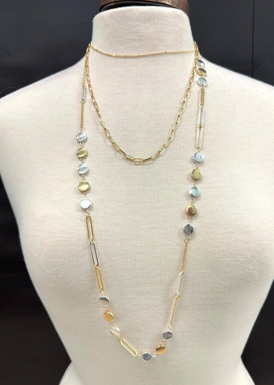 3 Row Multi Layered Necklace