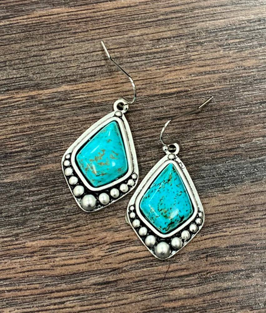 722618, Arrowhead Turquoise Earrings