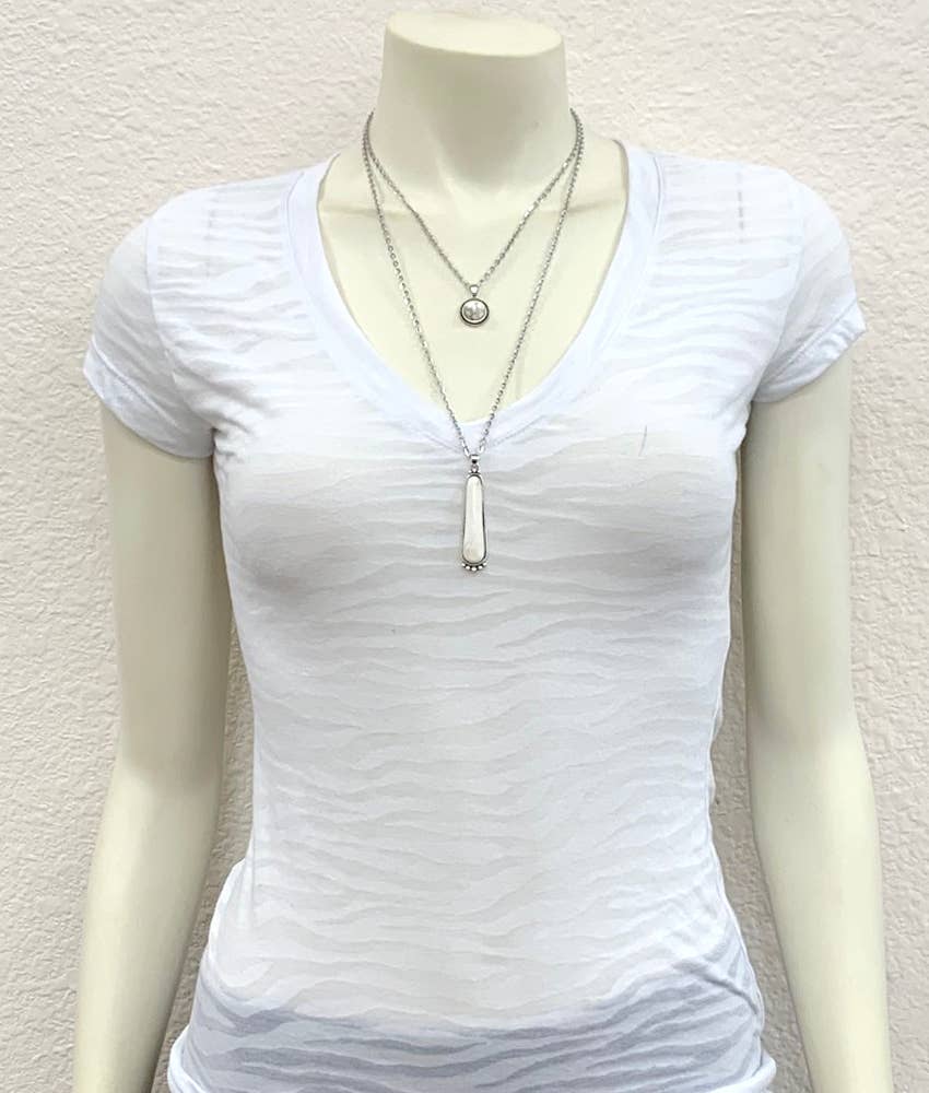 Western White Turquoise Necklace