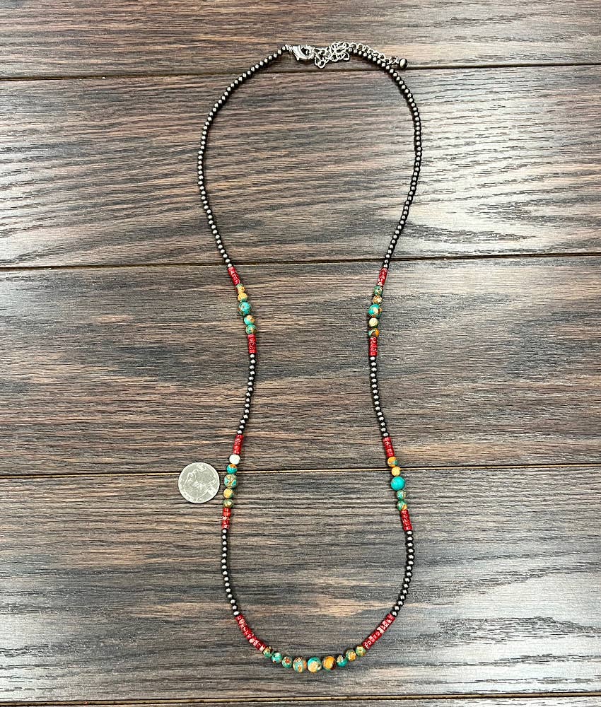 Handmade Polish Navajo Gemstone Necklace