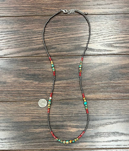 Handmade Polish Navajo Gemstone Necklace