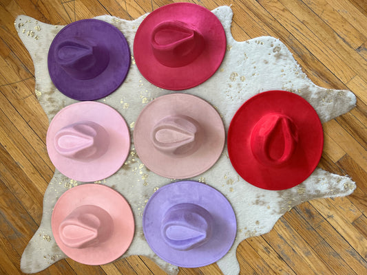 Suede Fedora Hat (14 Colors)