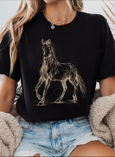Horse Sketch T Shirt